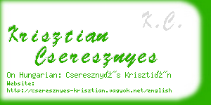 krisztian cseresznyes business card